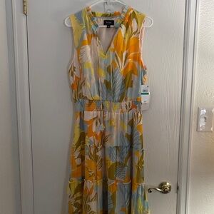 MSK Women's Tropical Print Maxi Dress